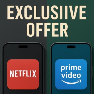 250 only!! netflix + prime video ( share account ) 1 month subscription